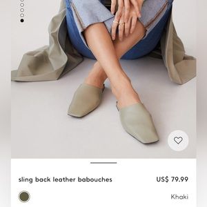 Mango leather flats- US size 8